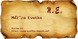 Móza Evetke névjegykártya